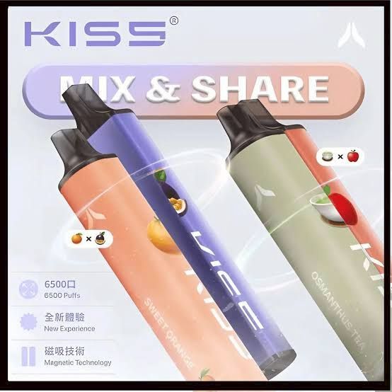 KIS5 6500口拋棄式電子菸｜18種口味磁吸雙口味設計｜現貨人氣推薦❤️